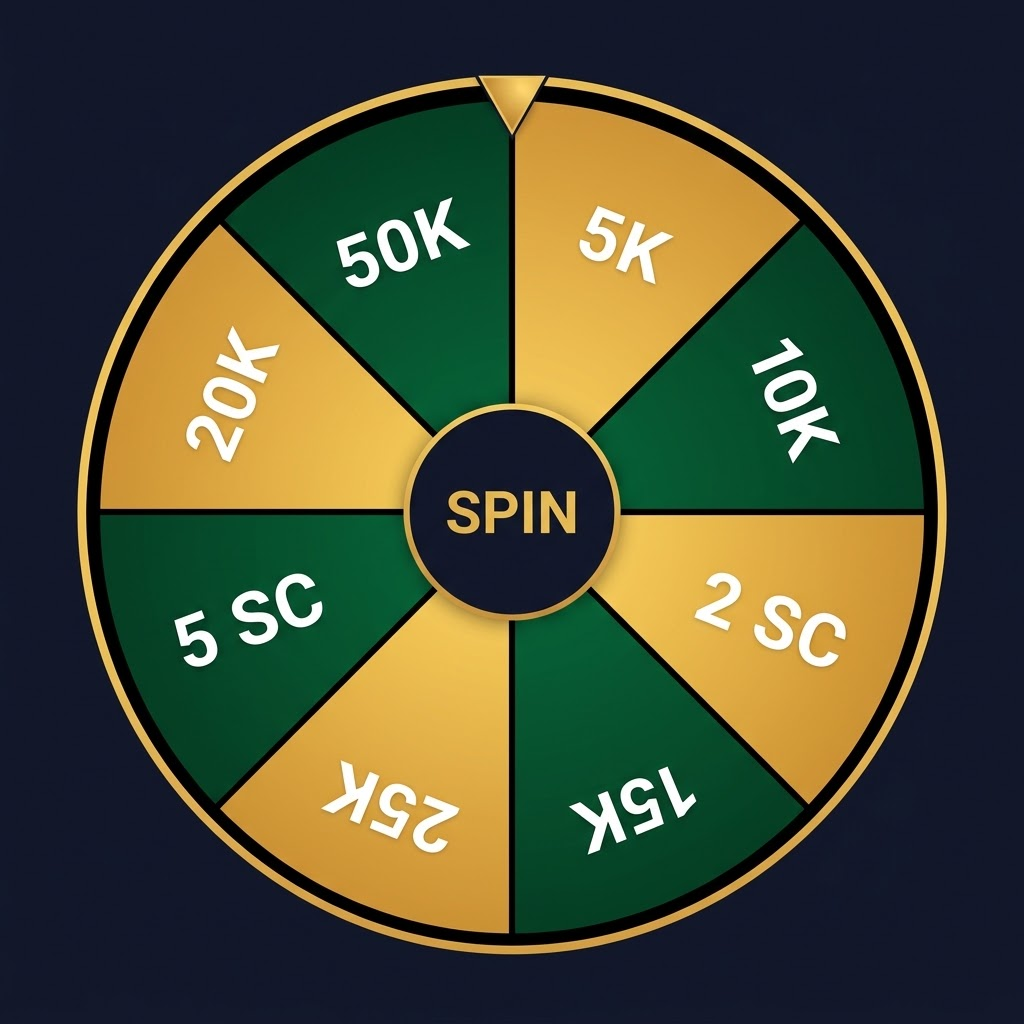 Daily lucky bonus wheel